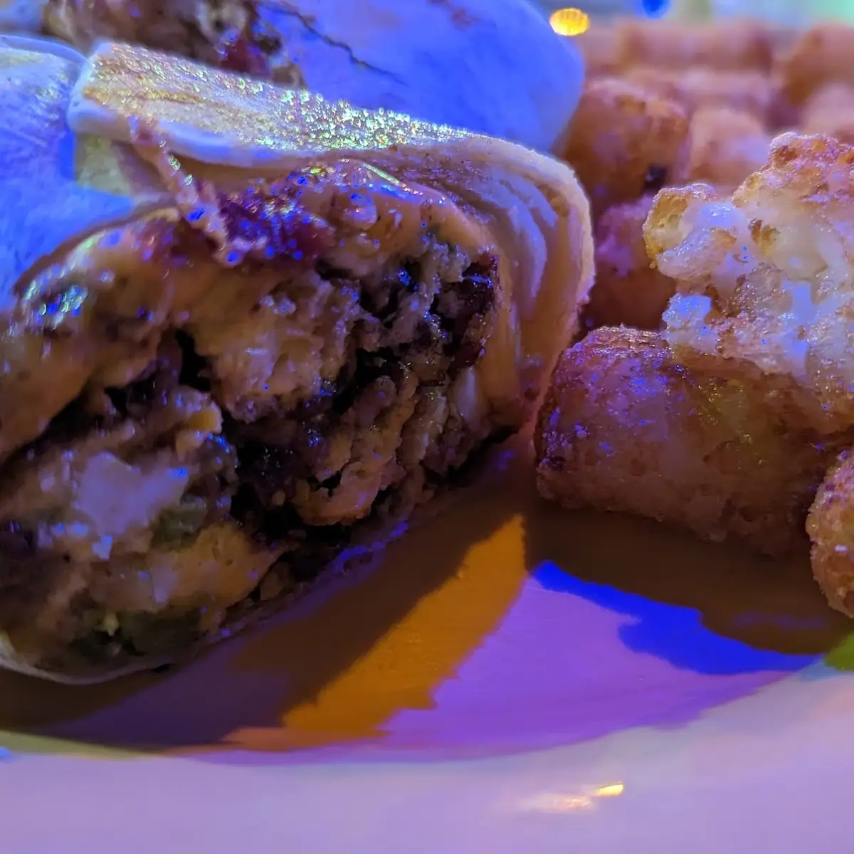 Breakfast Burrito with Tater Tots