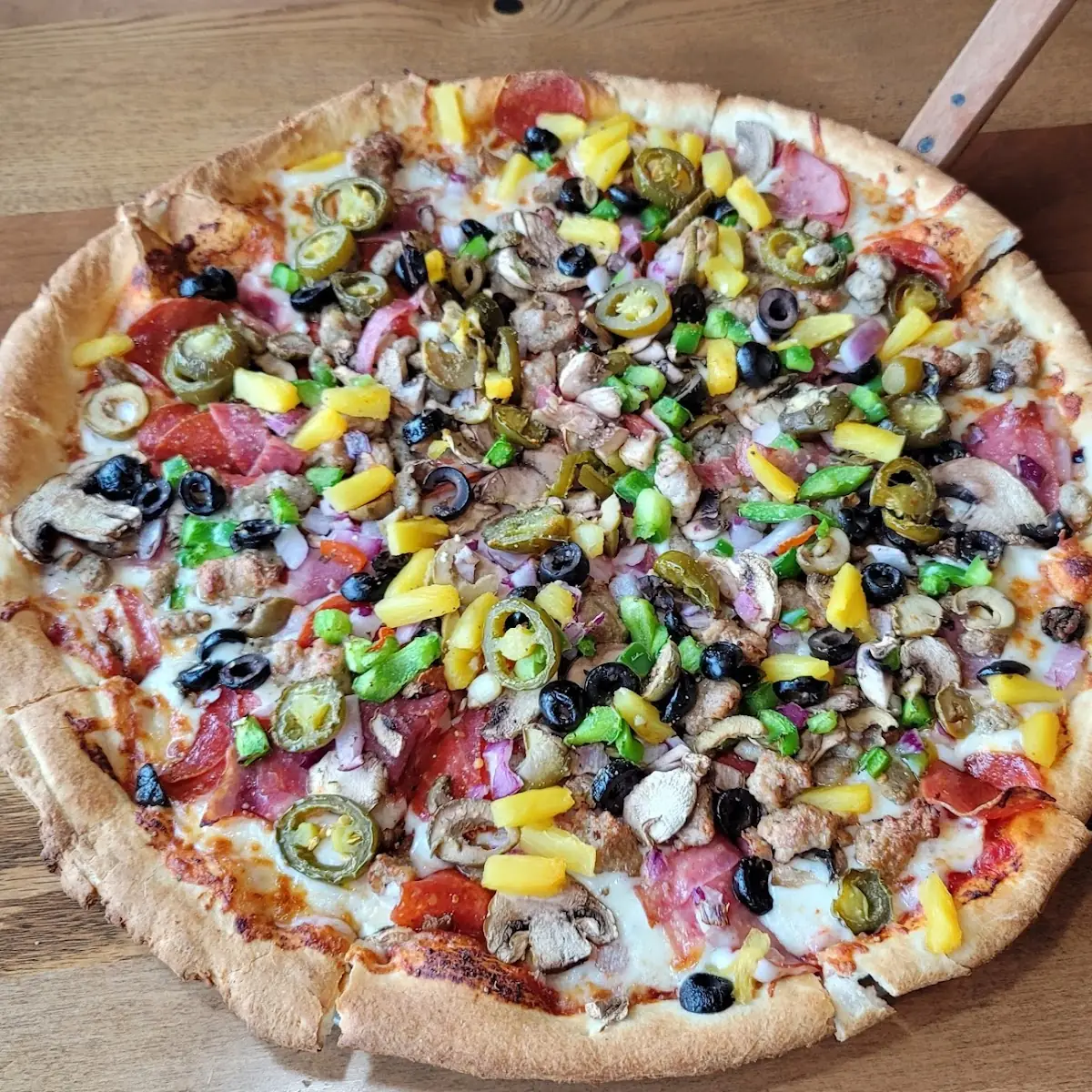 Pepperoni Black Olives Red Onions