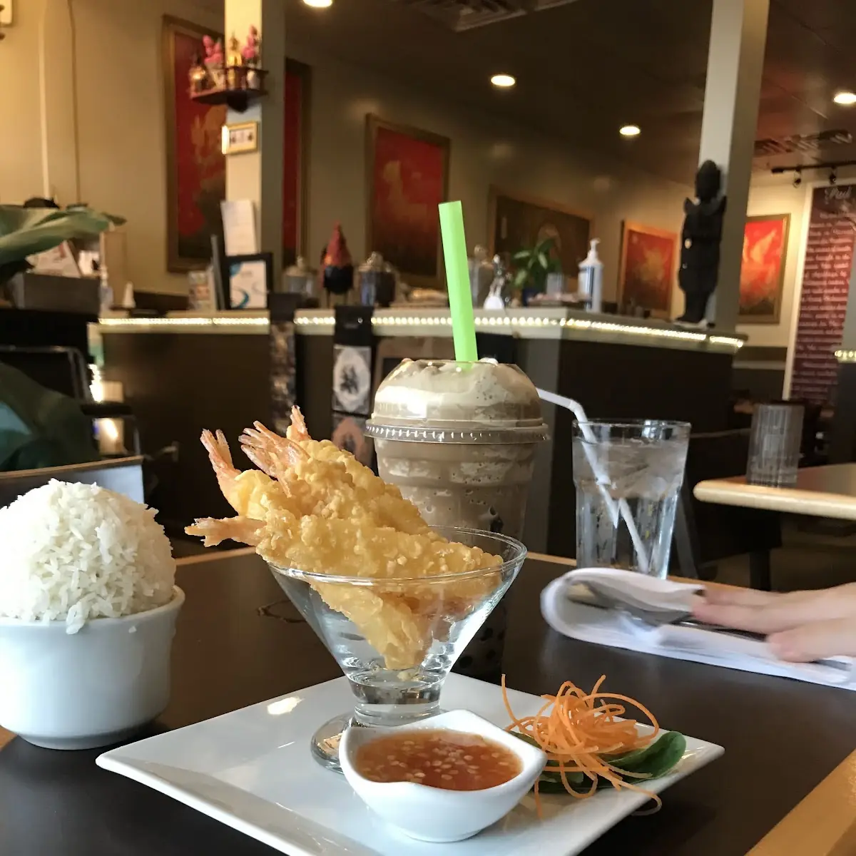 Shrimp Tempura Appetizer & Jasmine Rice