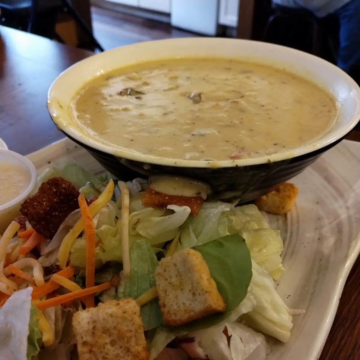Corn & Crab Chowder with Side Salad