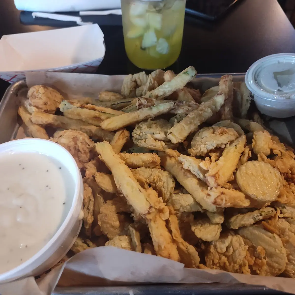 Hand-Breaded Fried Pickles