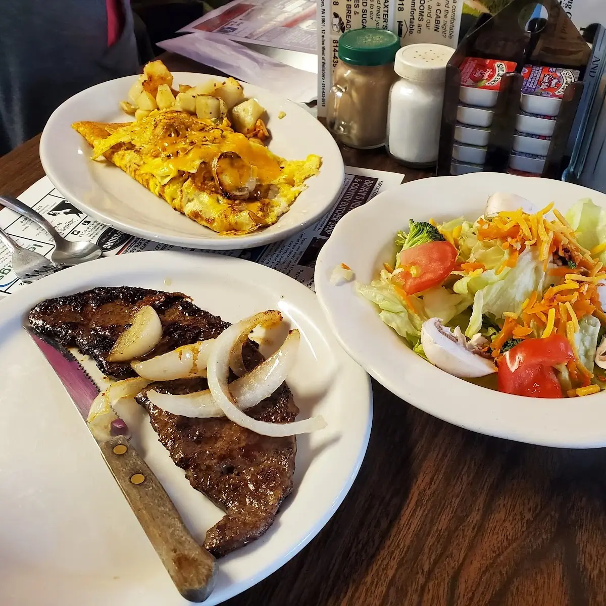 Liver Onions Kitchen Sink Omelette Salad