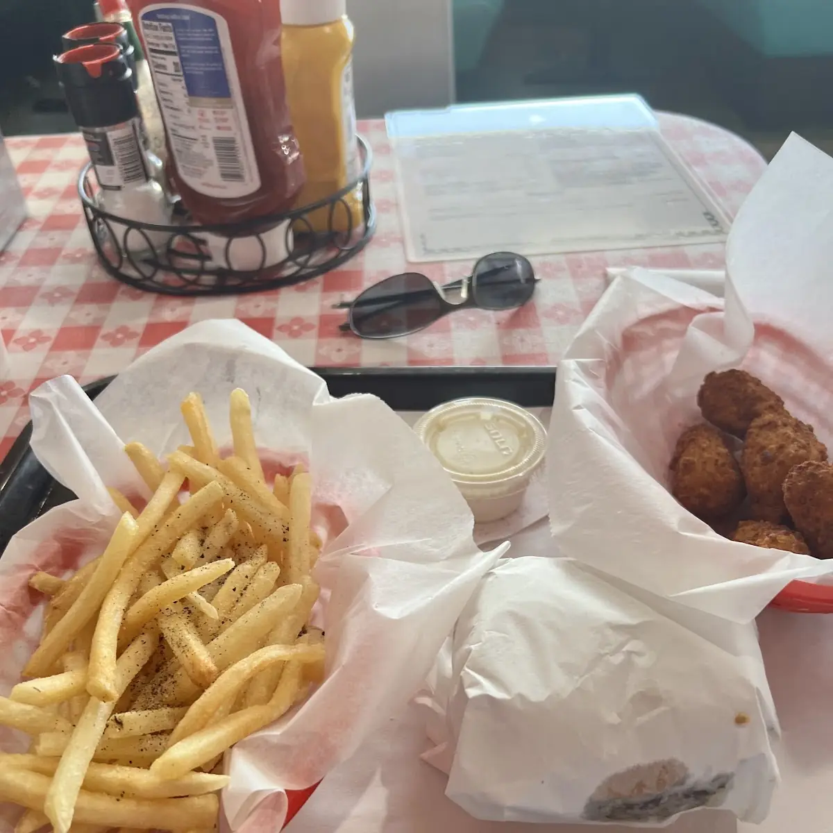 Hamburger Chicken Strips Corn Dog