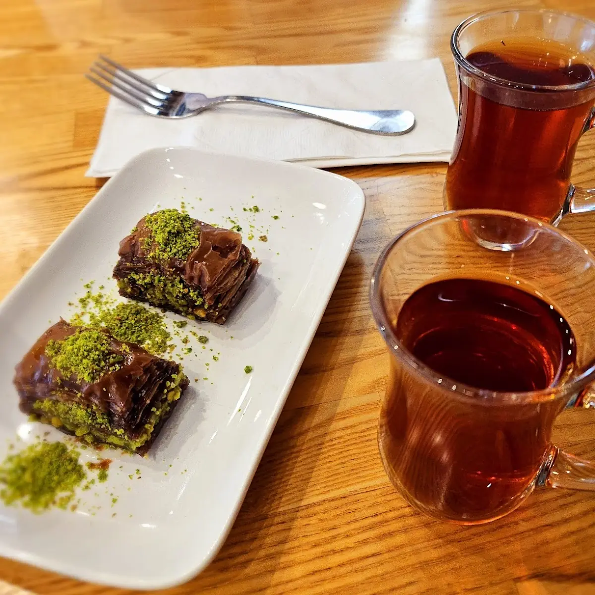 Turkish Tea and Chocolate Baklava