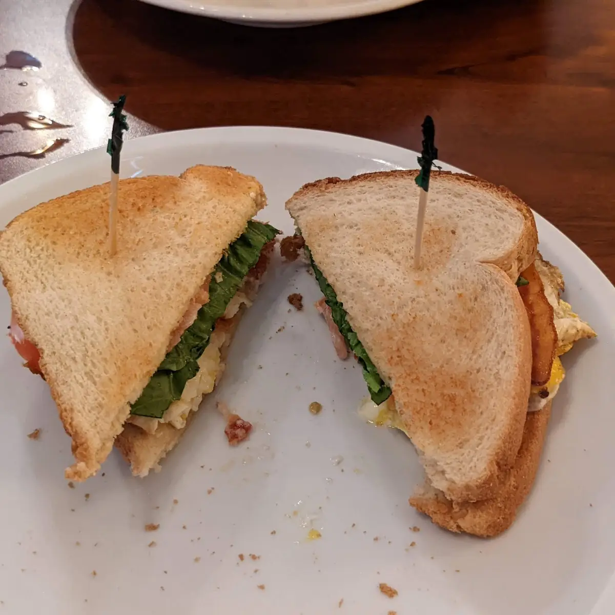 Bacon Lettuce Tomato Egg Sandwich