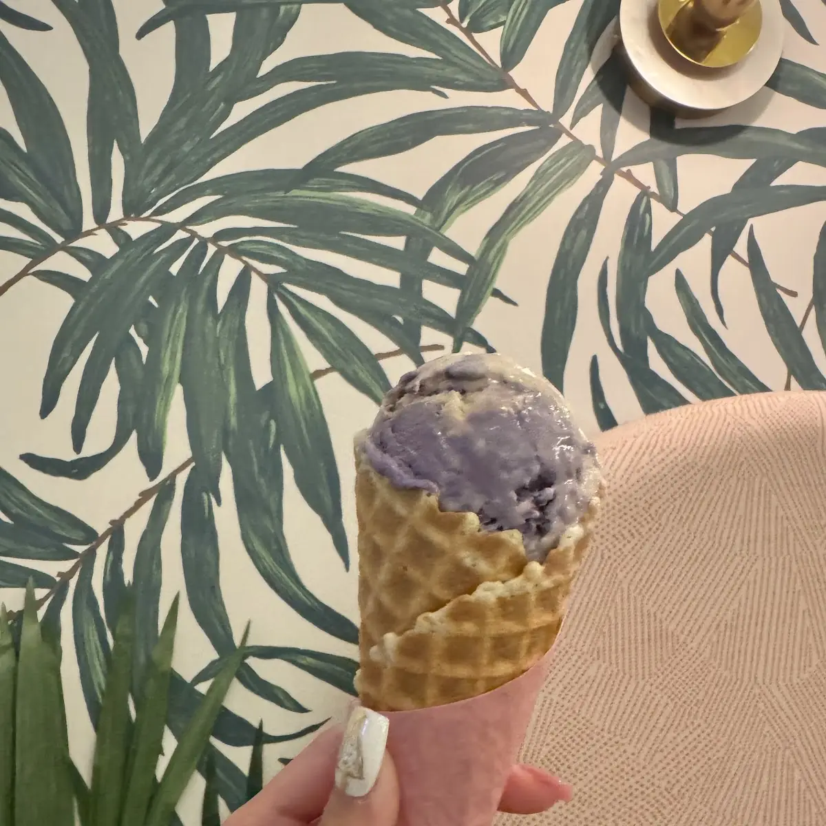 Ube Latte Ice Cream Cone