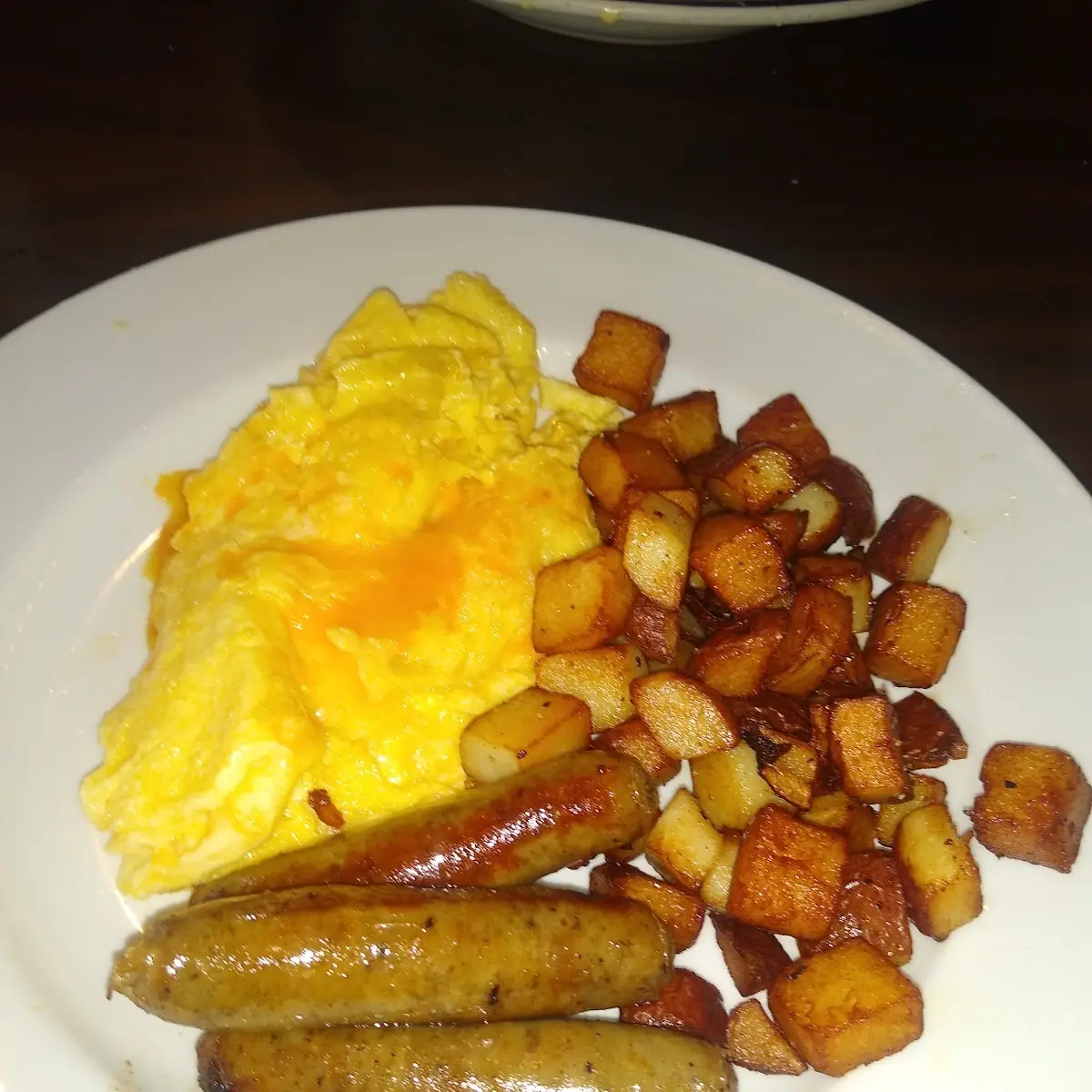Scrambled Eggs and Turkey Sausage