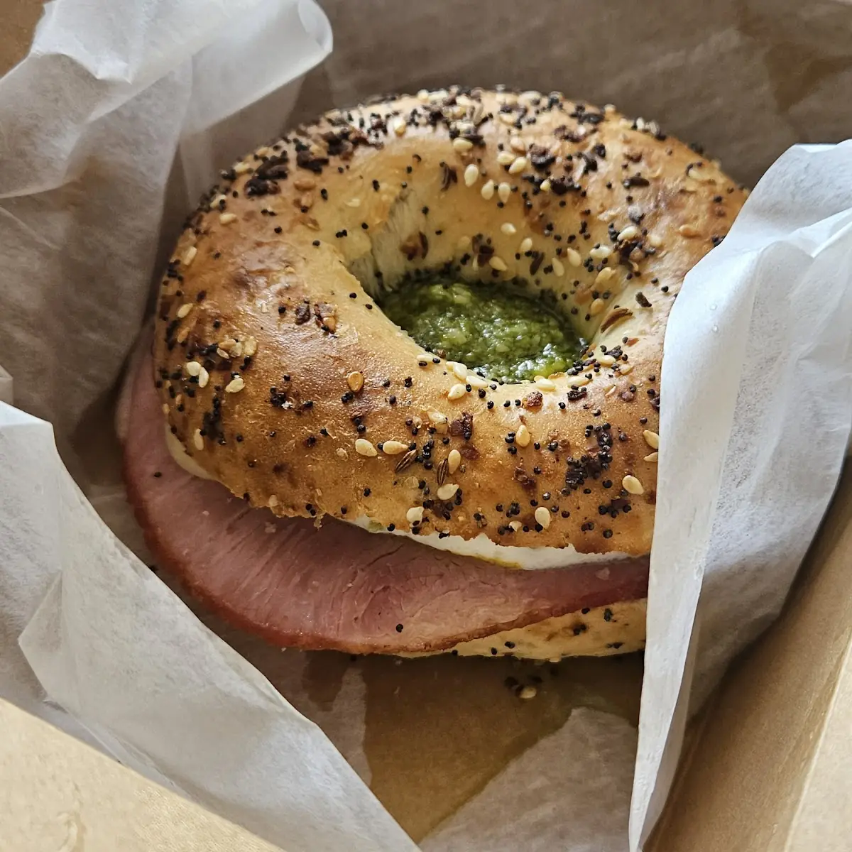 Classic Egg Sandwich on a Everything Bagel