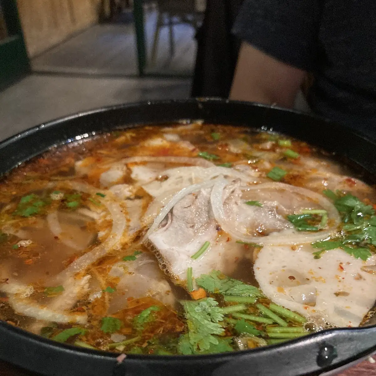 Spicy Beef Noodle Soup with Sausage