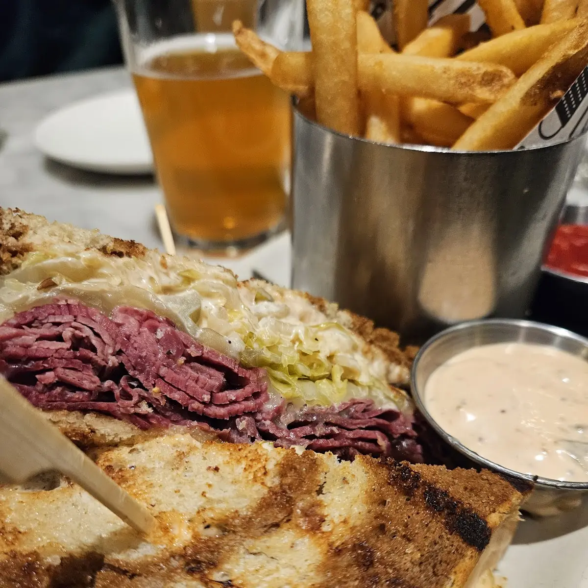 Pretzel Roll Pastrami Melt