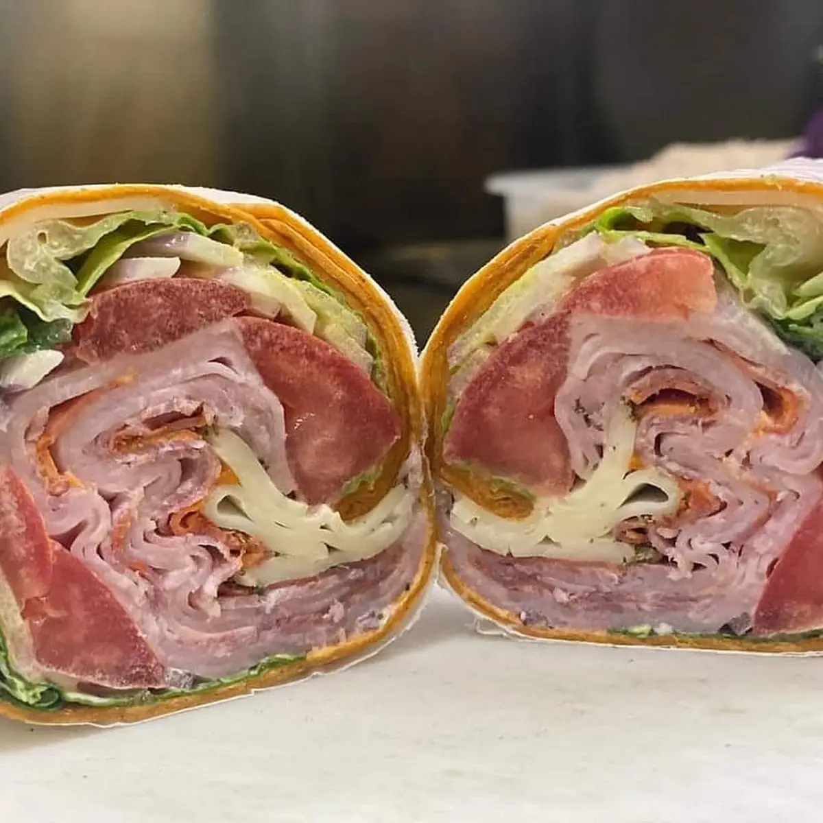 Roast Beef Ham and Cheese Wrap