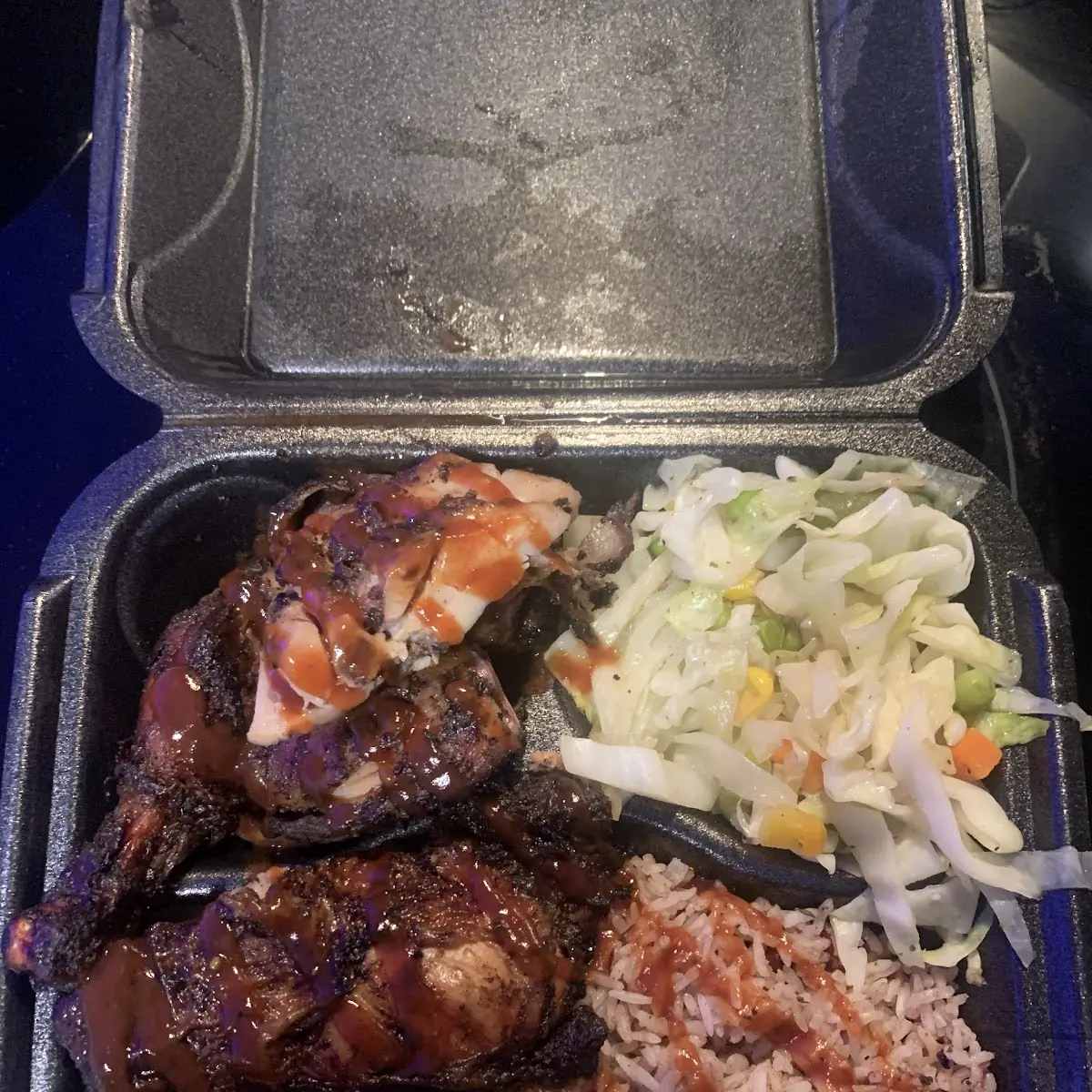 Jerk Chicken Rice and Peas with Vegetable