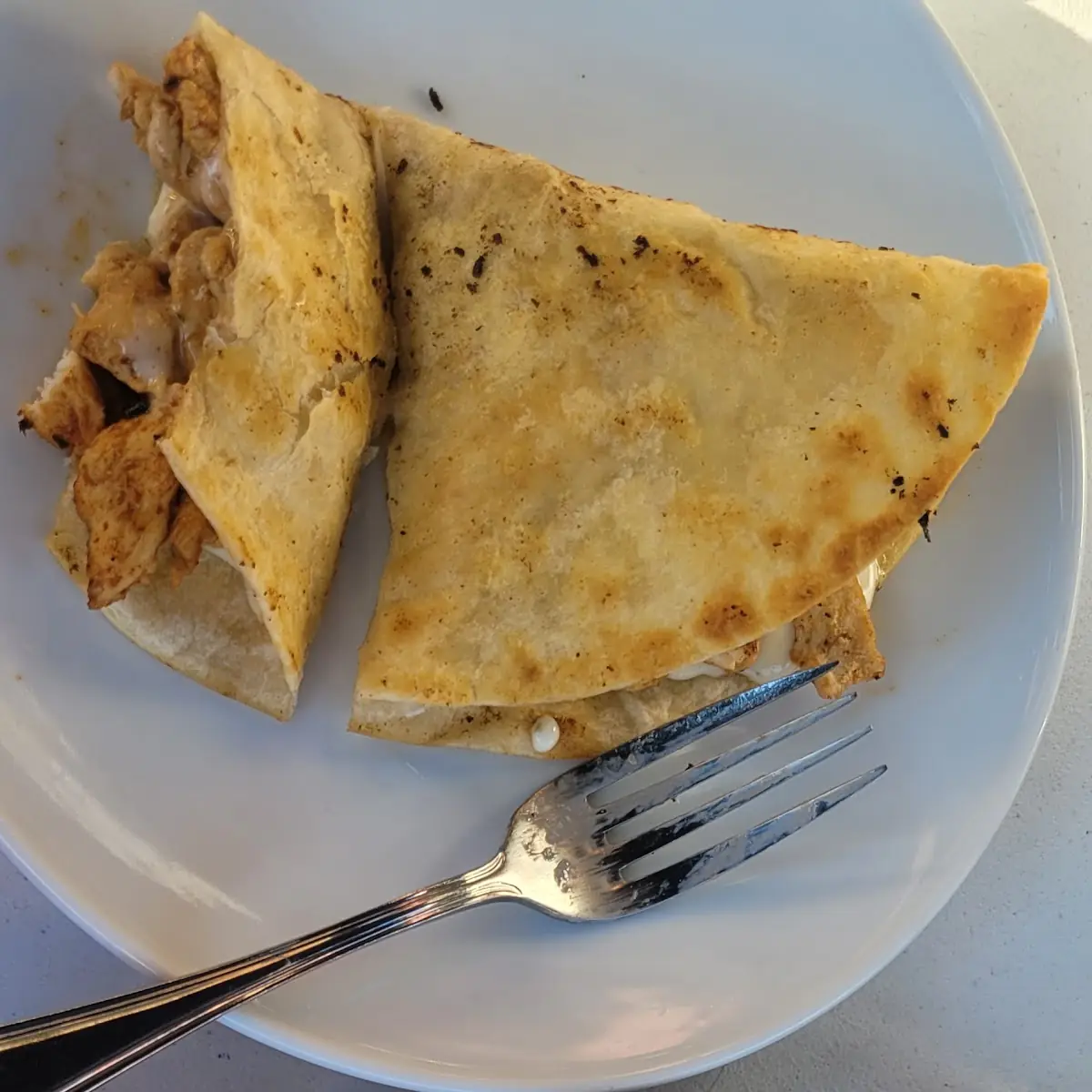 Chicken Quesadilla and Rice