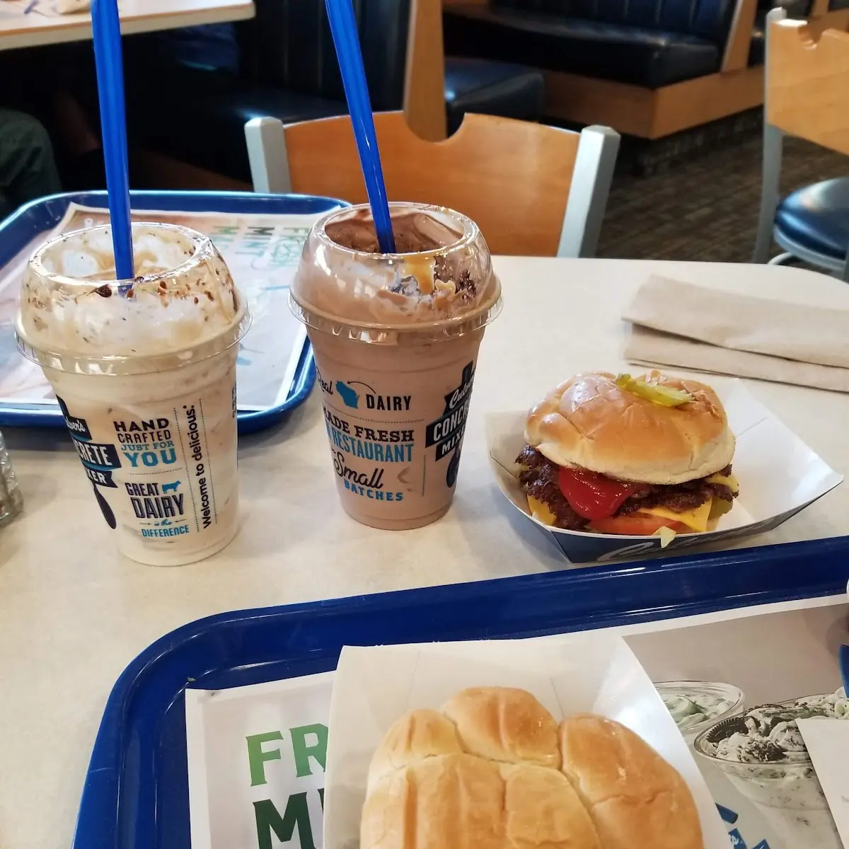 Double Cheeseburger Deluxe and Concretes