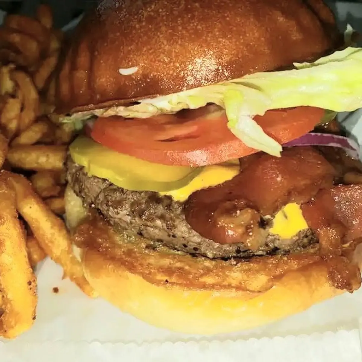 Bacon Cheeseburger and Fries