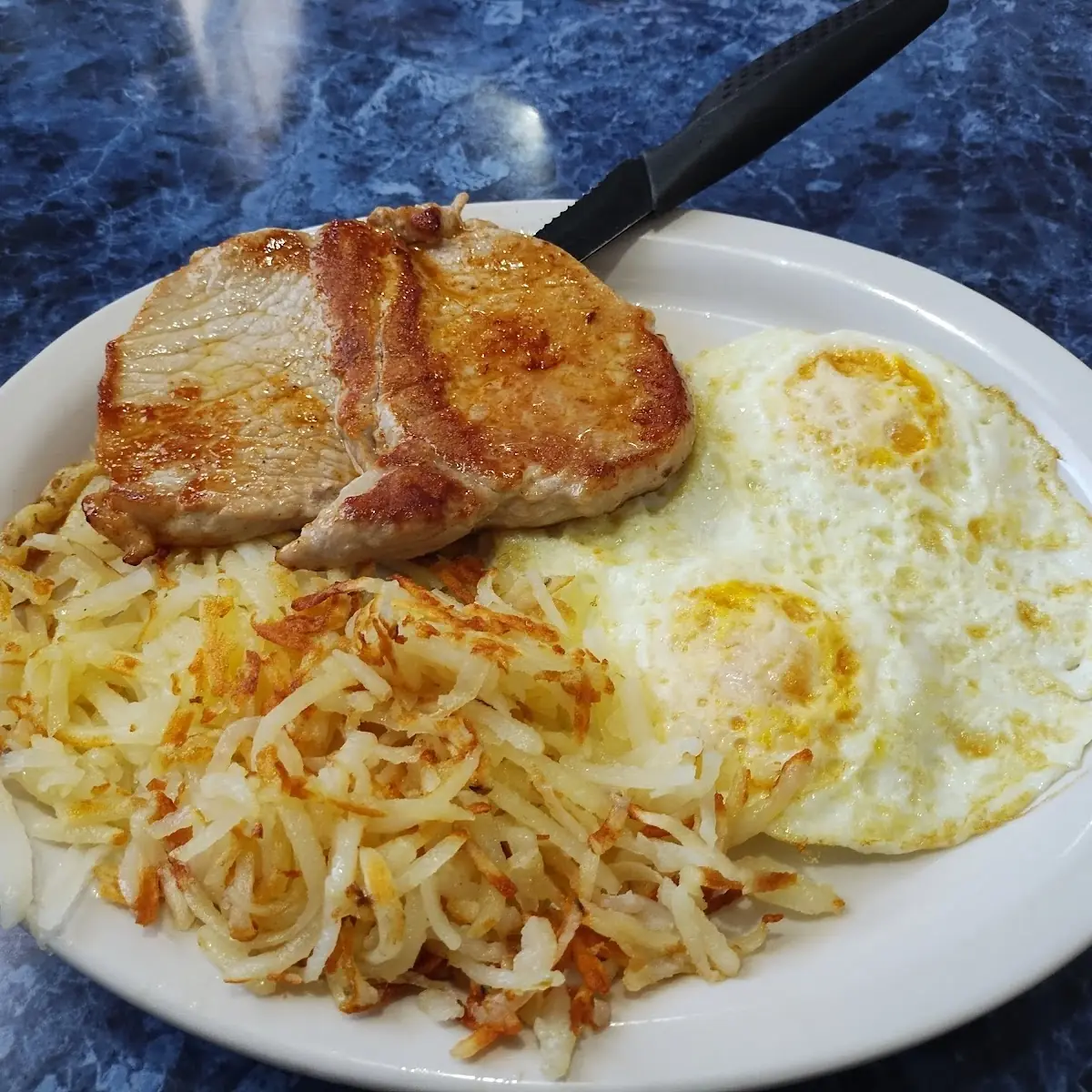 Pork Chops and Eggs