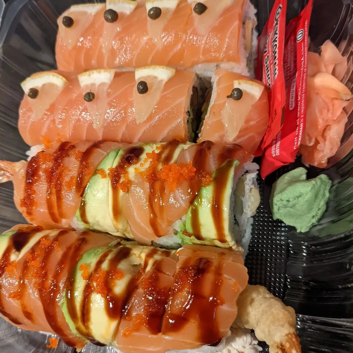 Dragon Roll and Seattle Roll