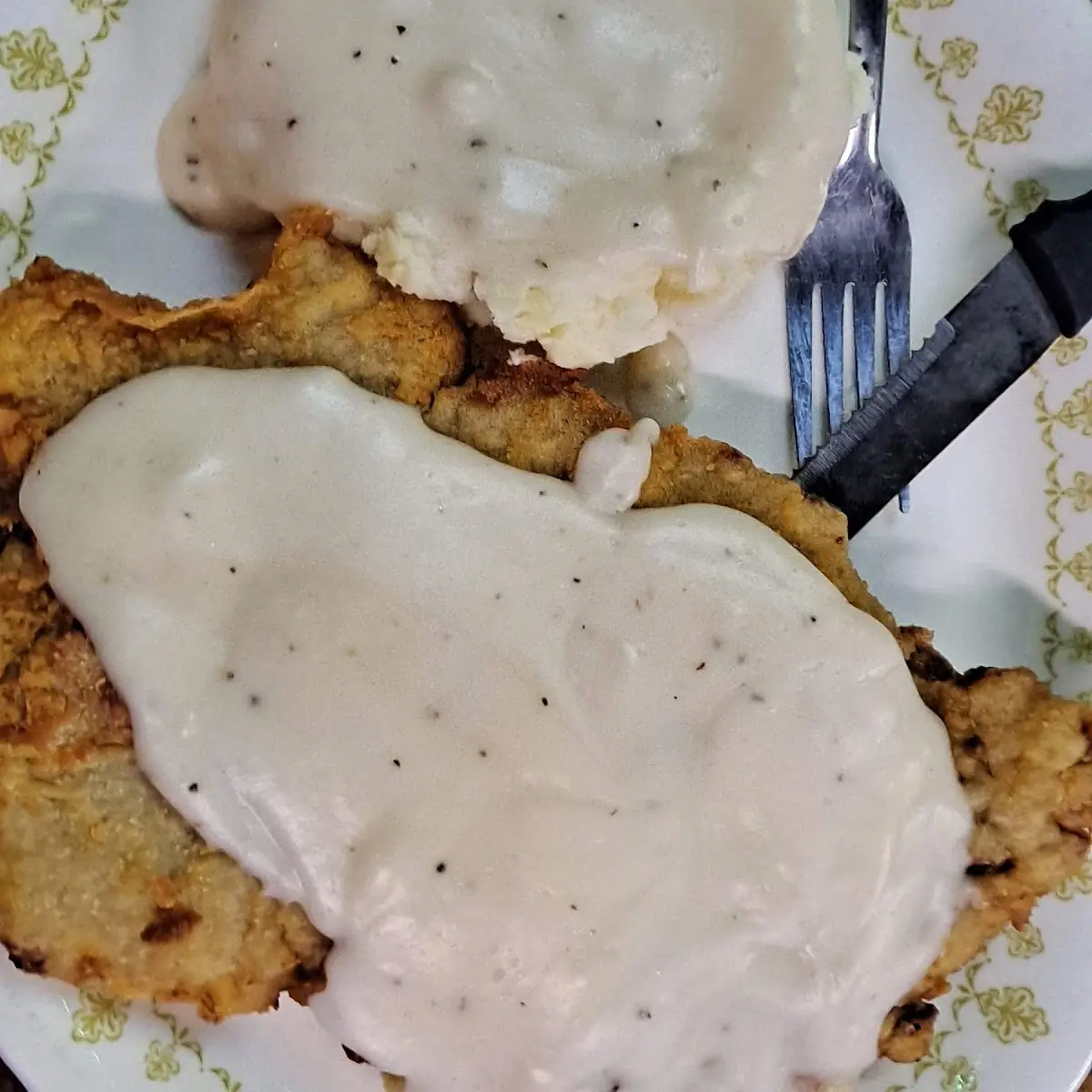 Country Fried Steak Mashed Potatoes with Gravy