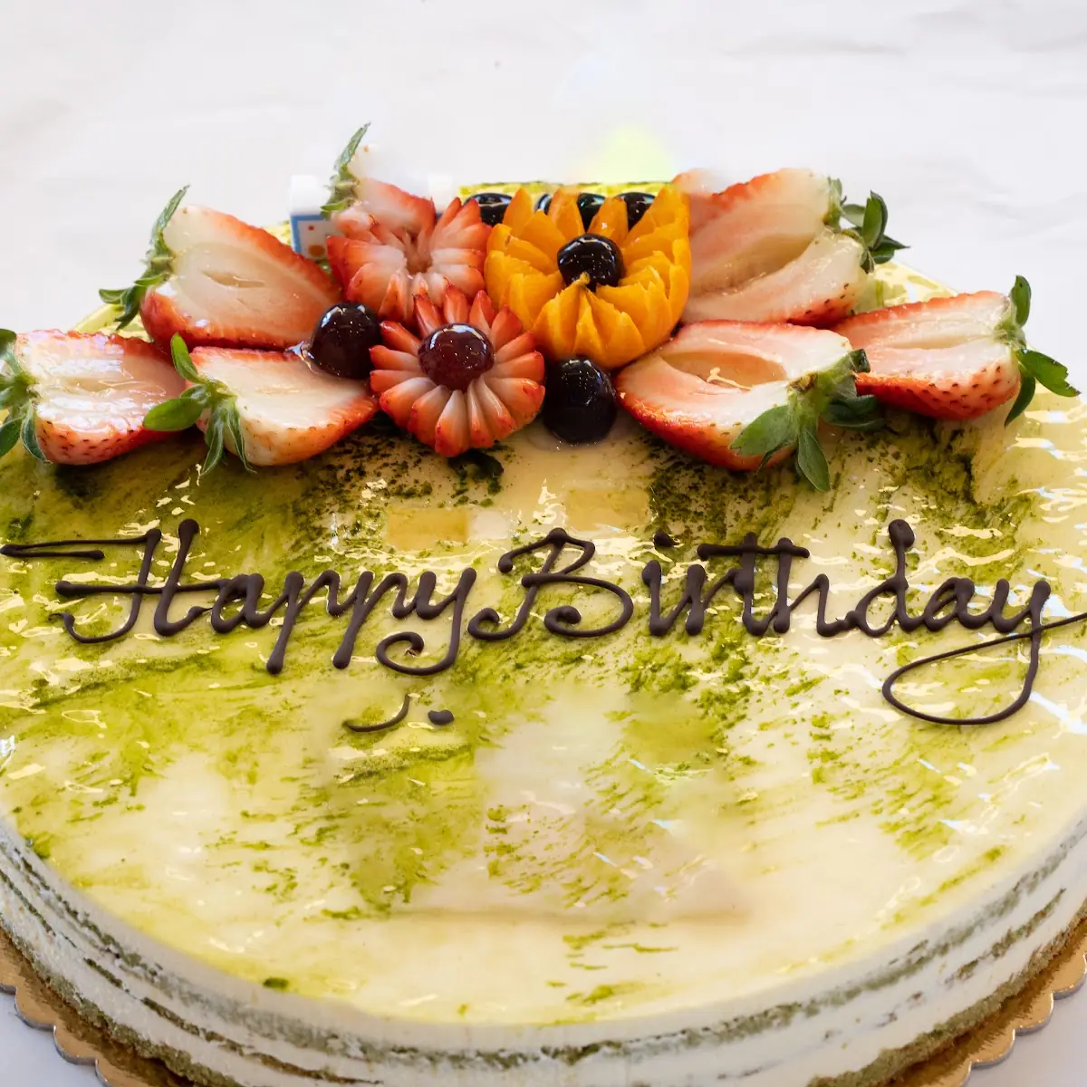 Matcha Mousse Birthday Cake