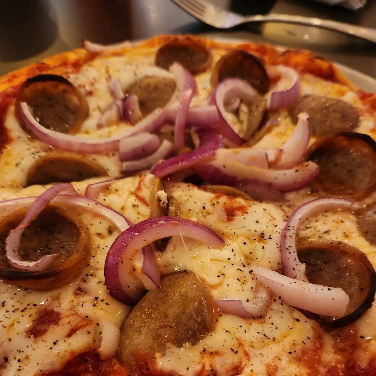 Sausage and Onion Pizza