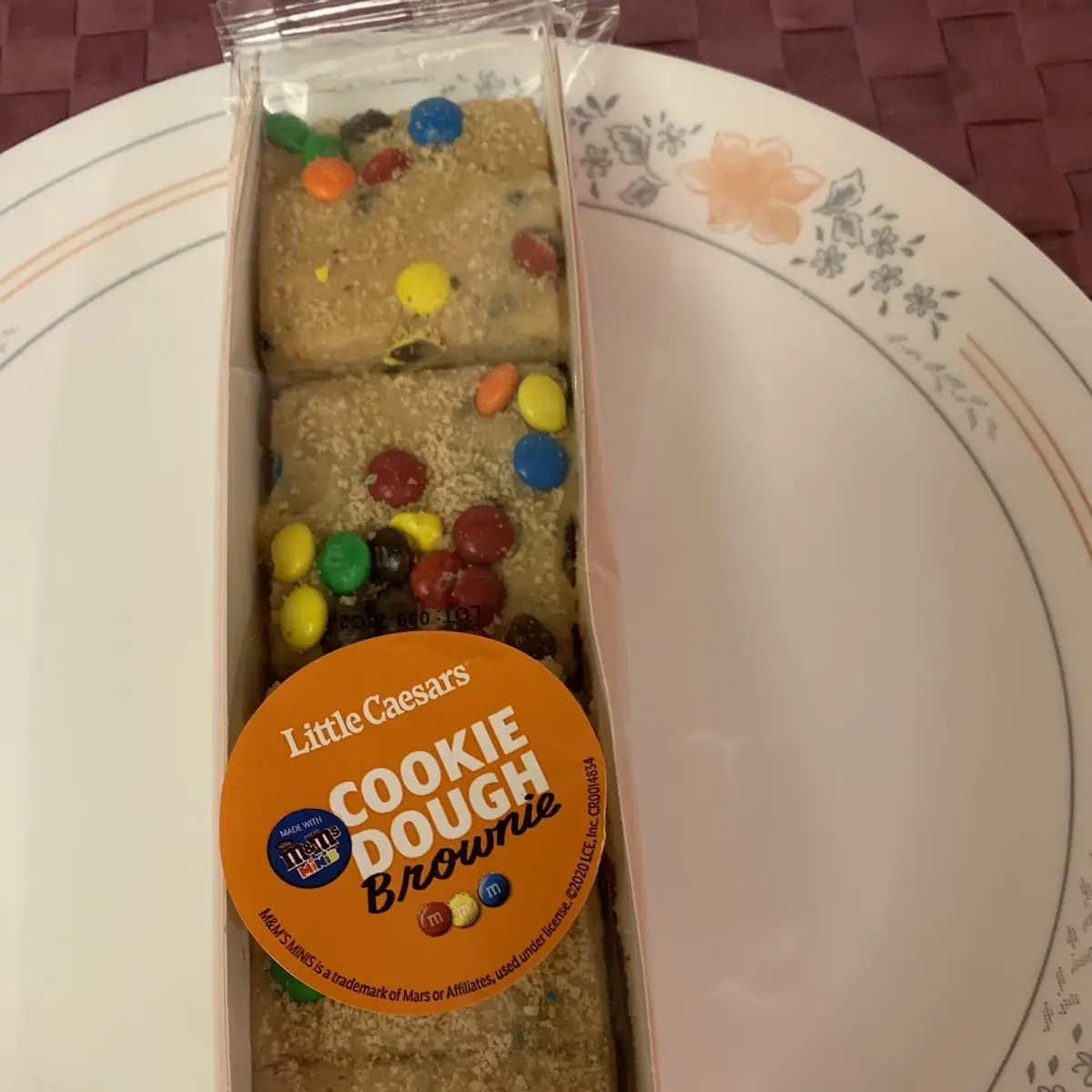Cookie Dough Brownie with Am& M’S Mini Candy