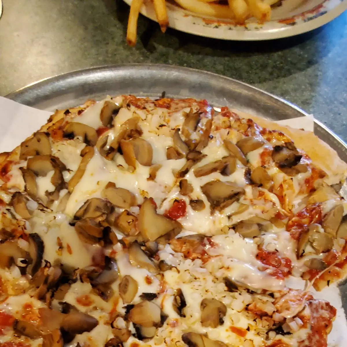 Cheese Onion Mushroom Pizza