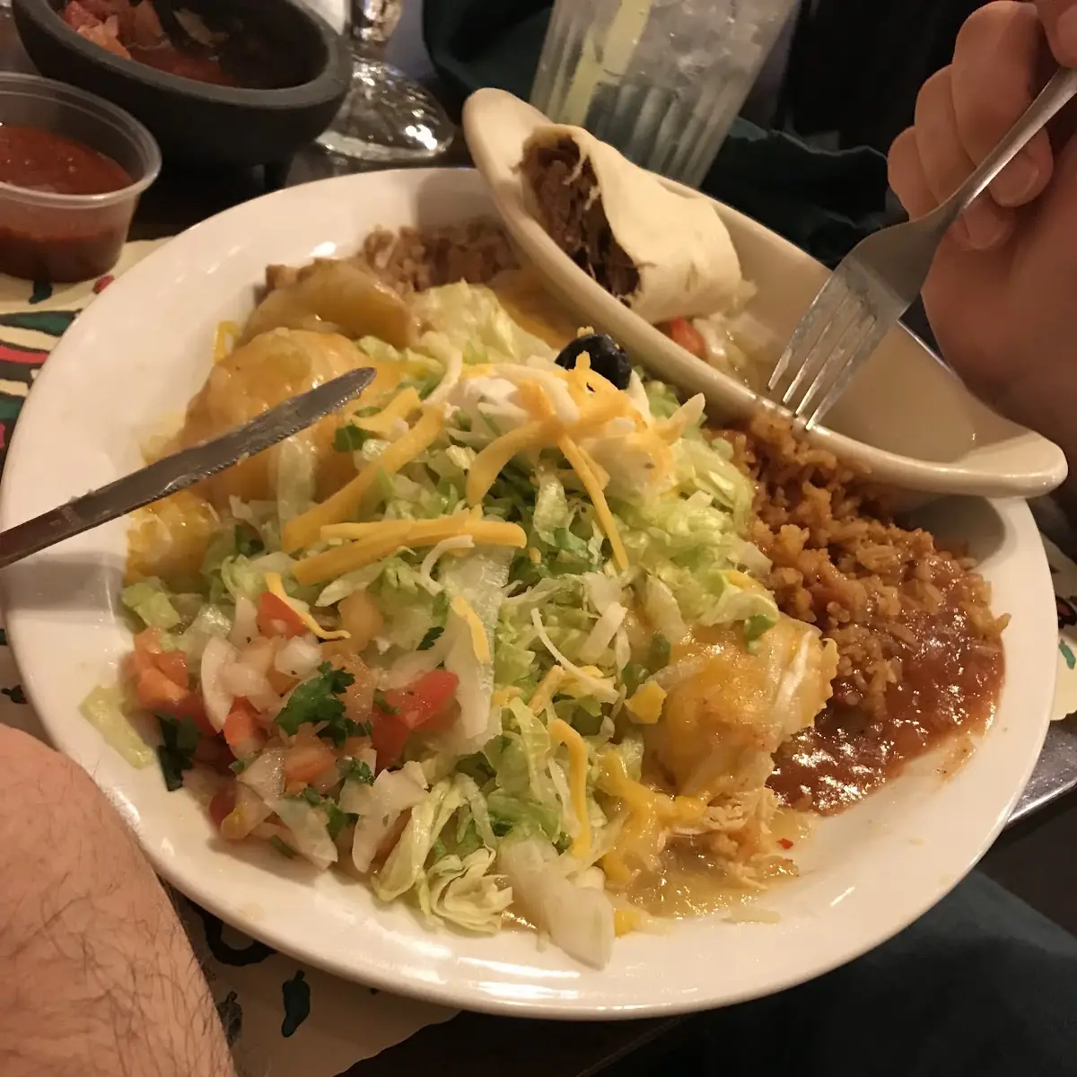 Beef Taco with Rice and Beans