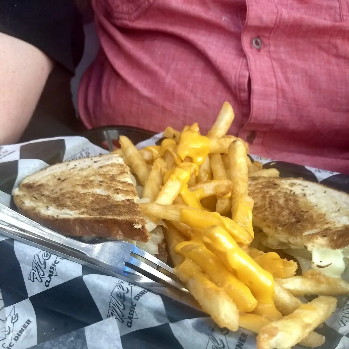 Patty Melt and Cheese Fries
