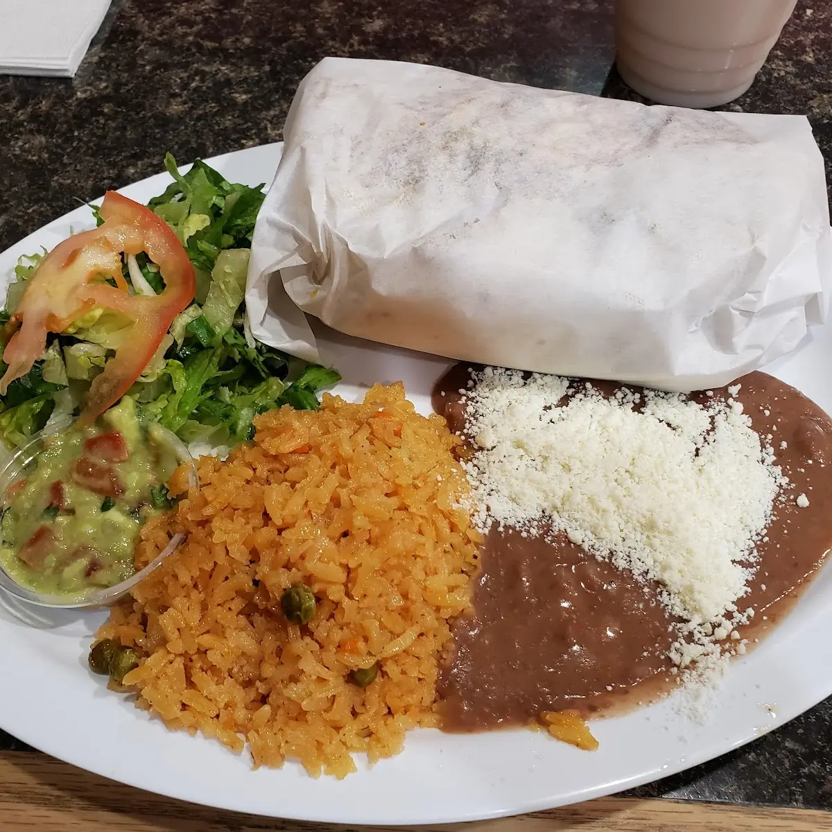 Carne Asada Burrito Plate