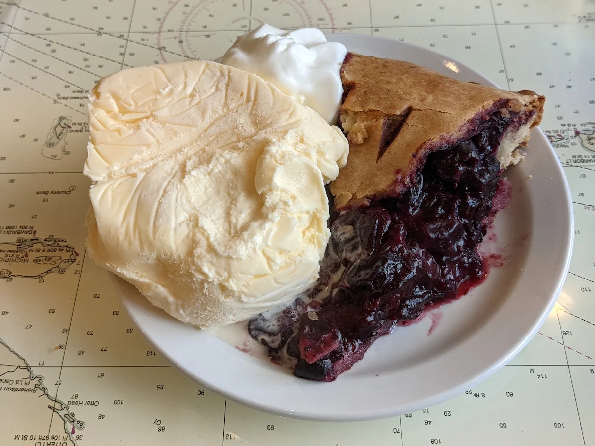 Black Cherry Pie with Vanilla Ice Cream