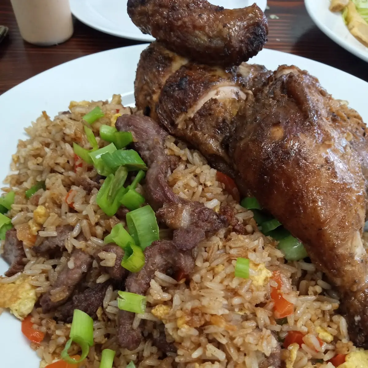 Half Roasted Chicken with Beef Chaufa