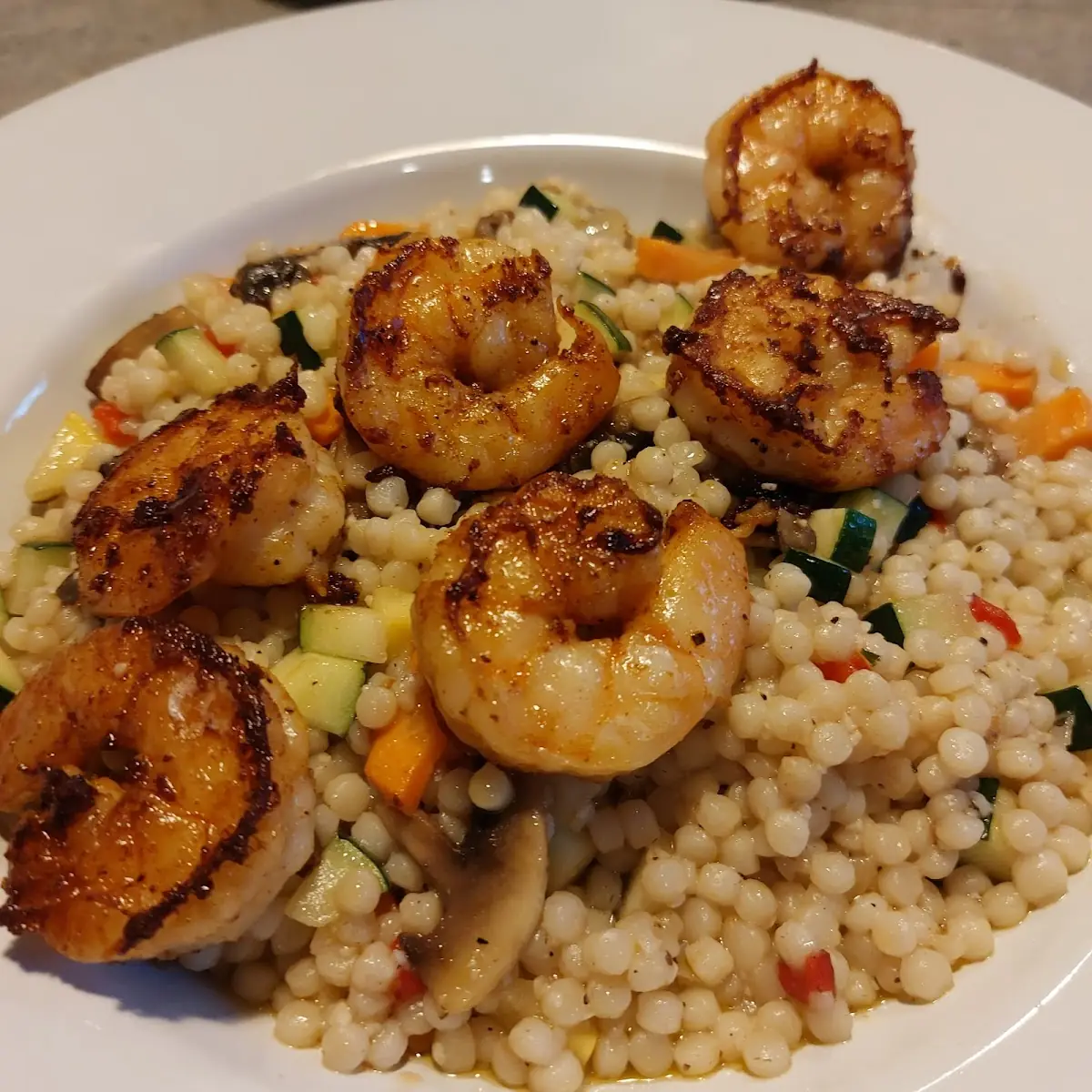 Couscous & Grilled Shrimp