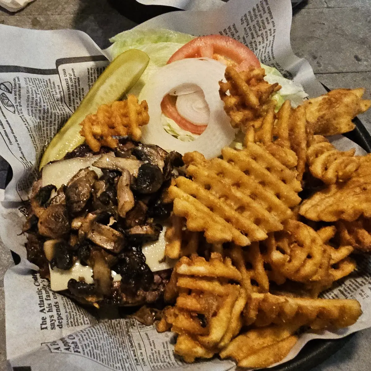 Mushroom Swiss Burger