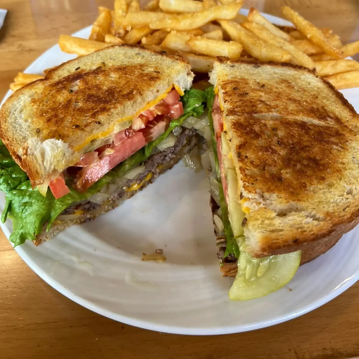 Onion Burger on Rye