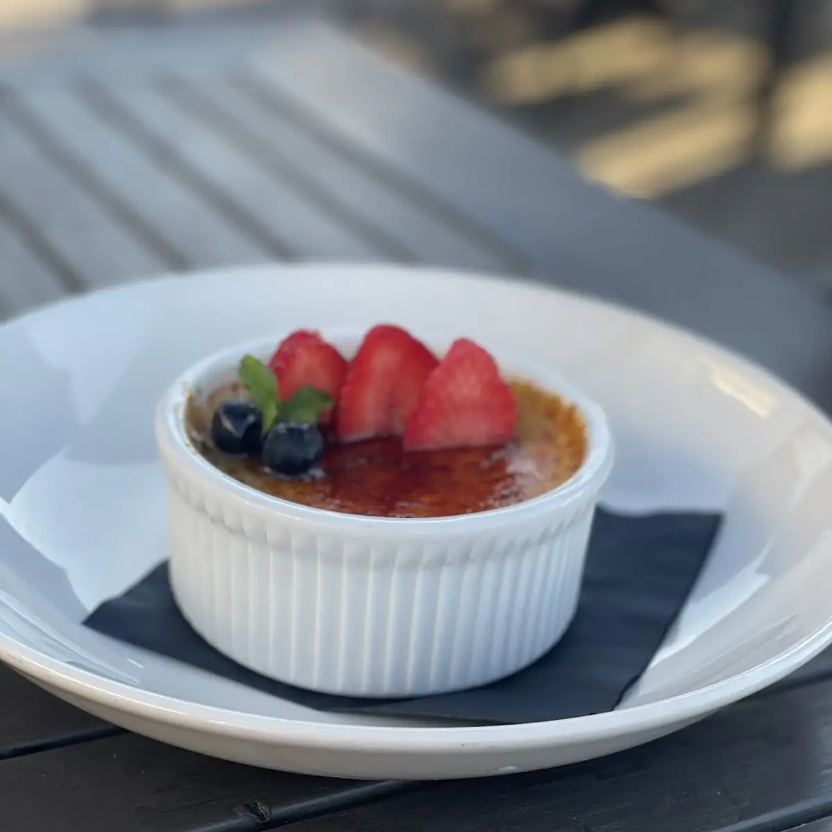 Crème Brûlée with Fresh Berries