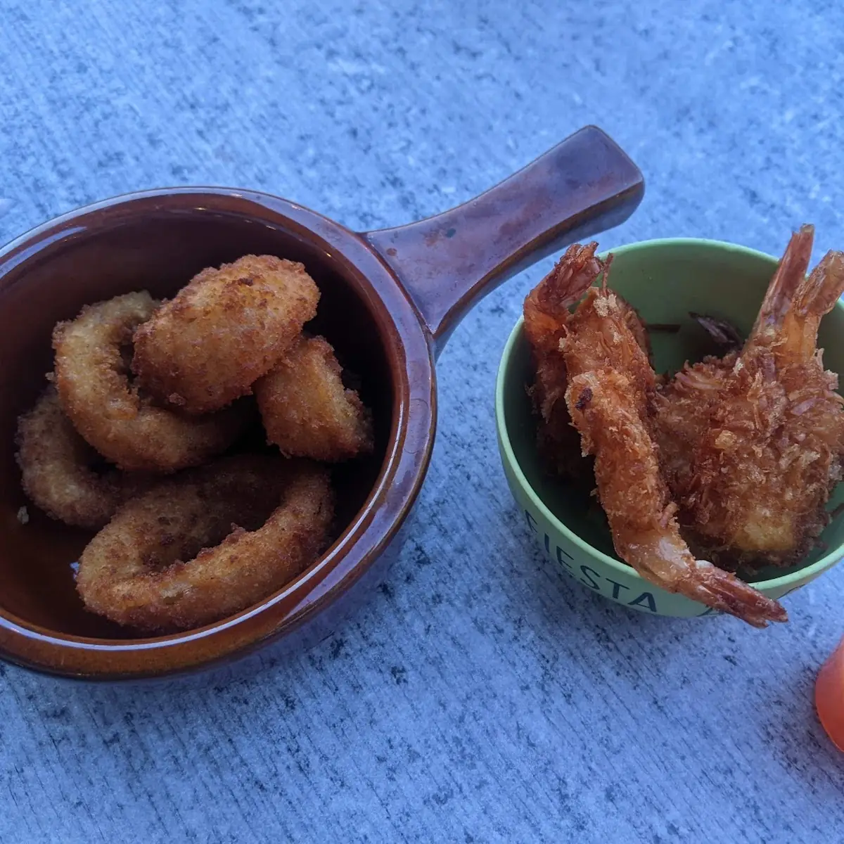 Onion Rings and Coconut Shrimp
