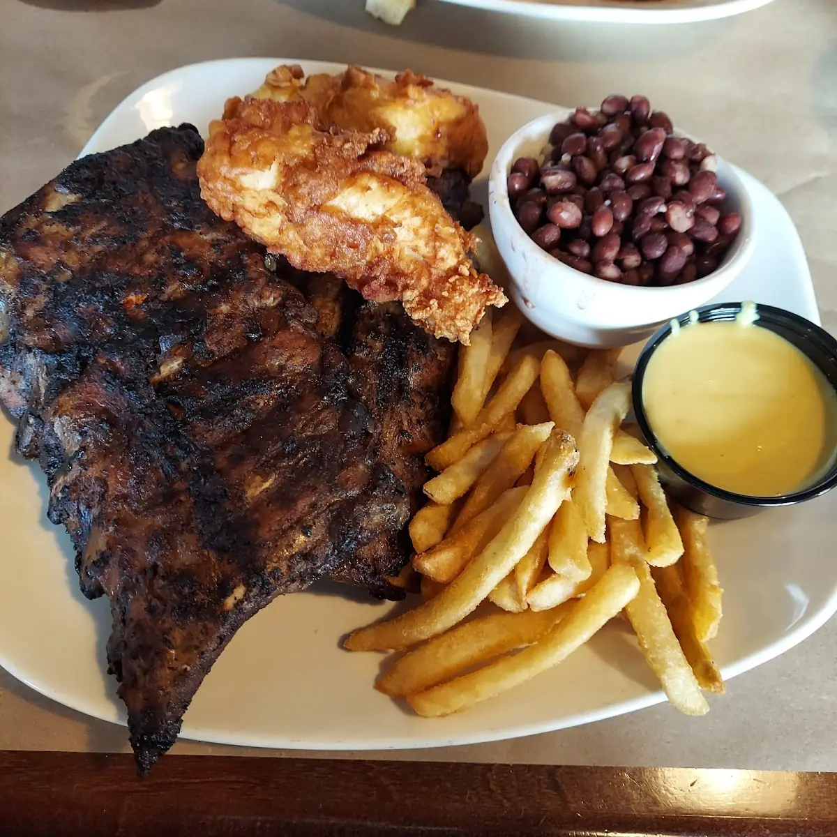Half Rack Rib & Chicken Tender Combo