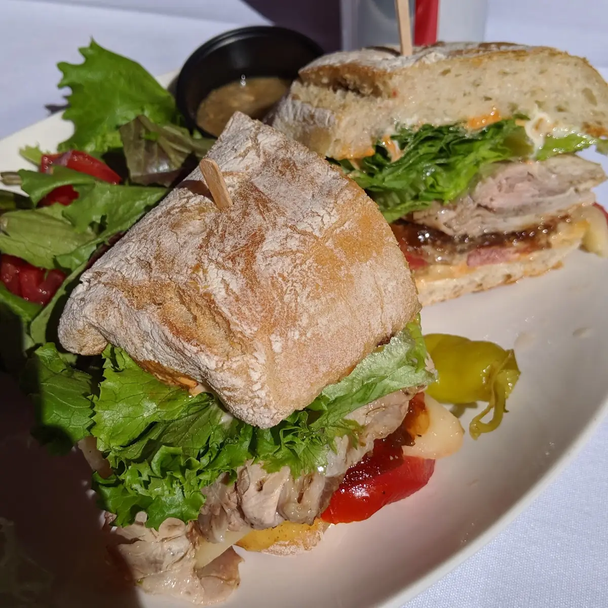 Roasted Pork Sandwich with Side Salad