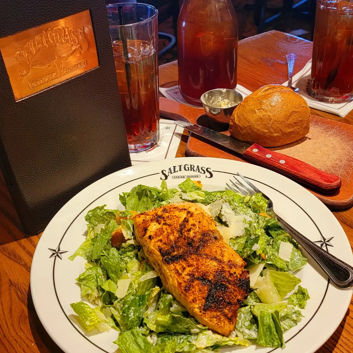 Grilled Salmon Caesar Salad