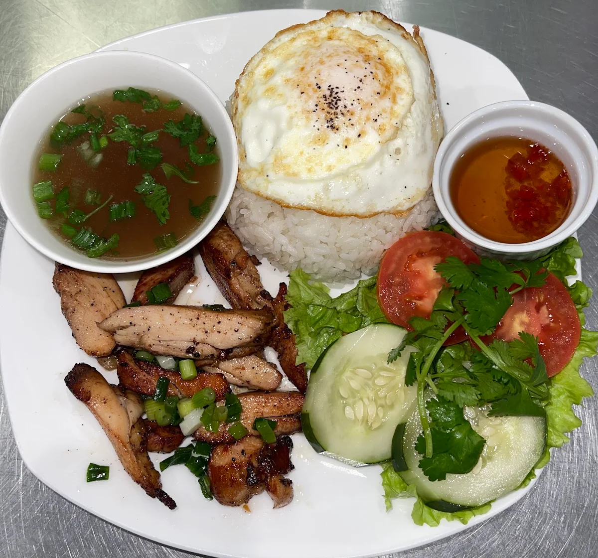 Chicken Steam Rice Plate