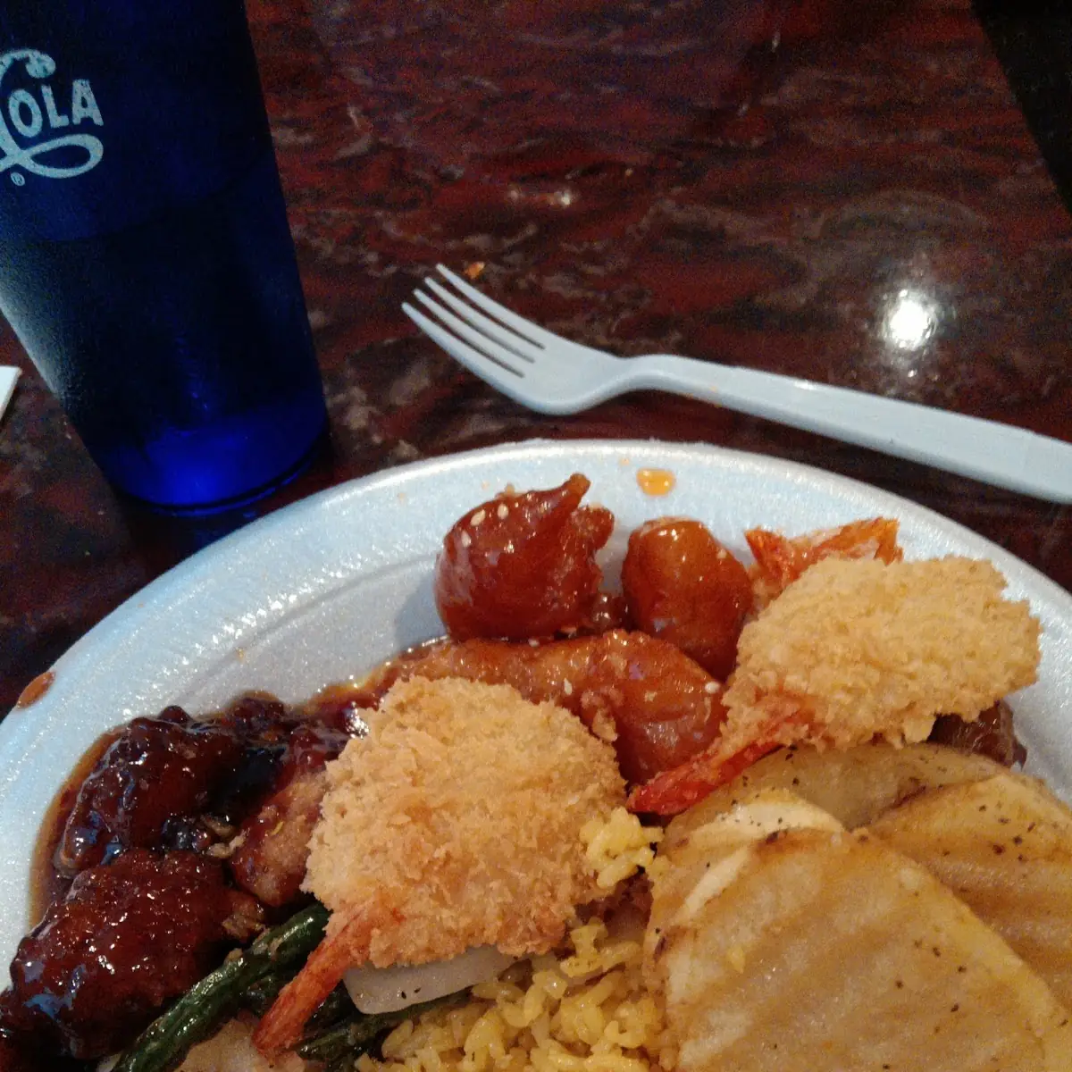Salt Pepper Shrimp Fried Potatoes Cherry Chicken