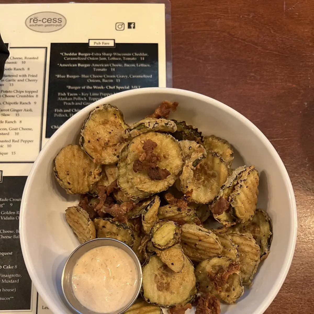 Sautéed Spinach Fried Pickles