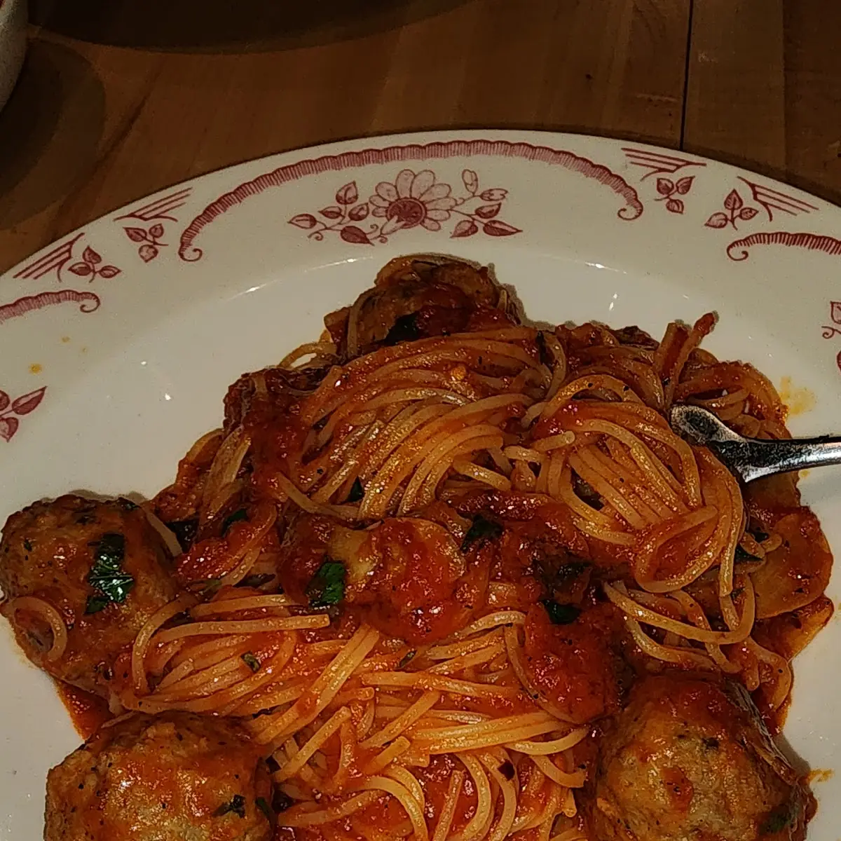 Spaghetti AOP with Meatballs
