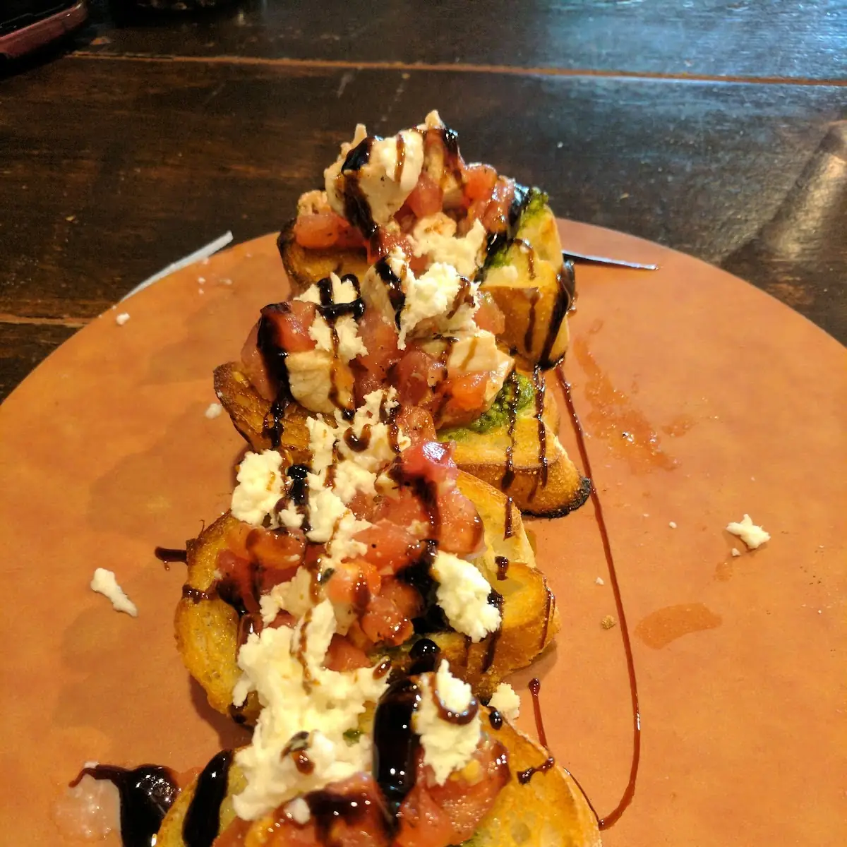Bruschetta with Chicken Pesto