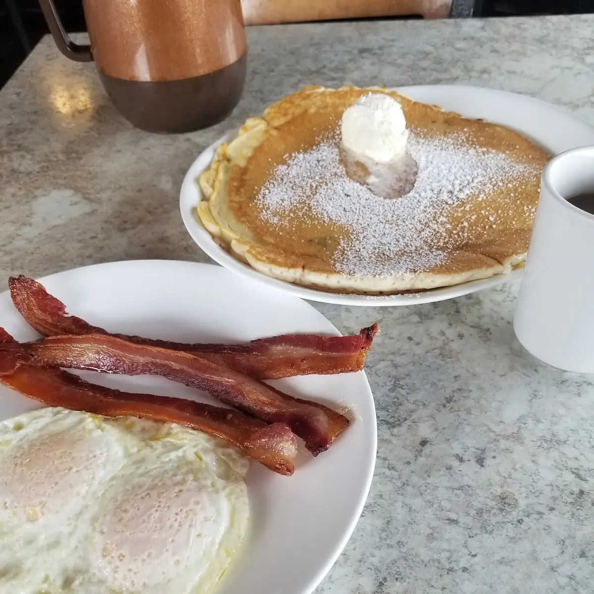 Favorite Breakfast with Blueberry Pancakes