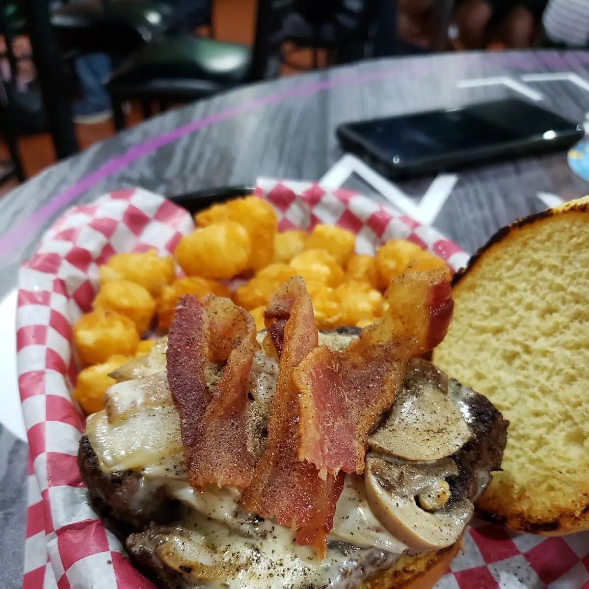 Mushroom Bacon Swiss Burger
