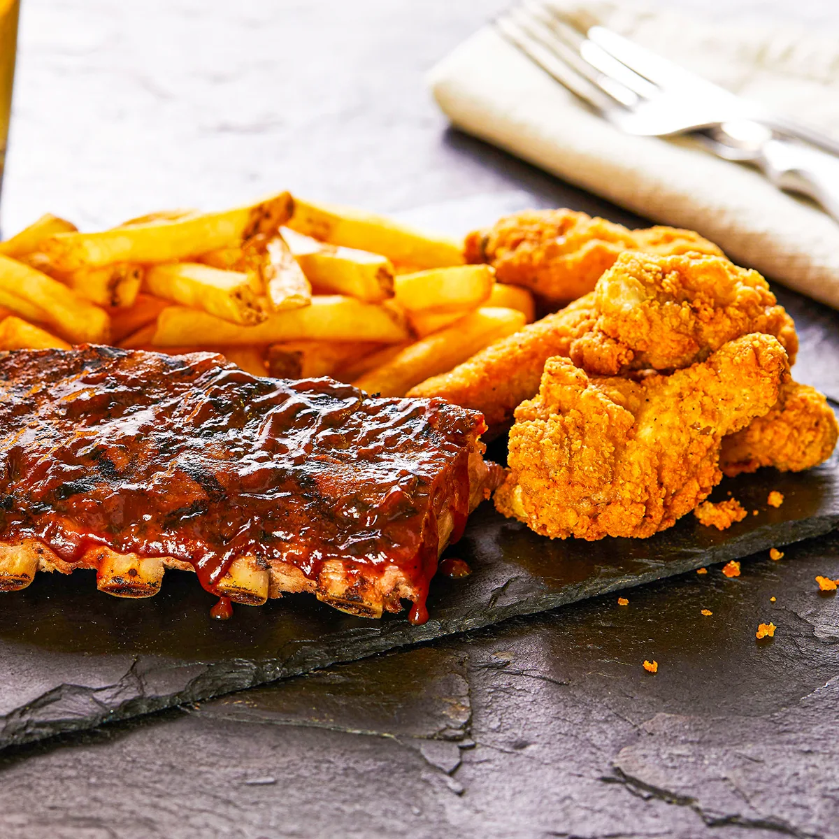 Chicken & Rib Combo, Chuck's Roadhouse Bar and Grill