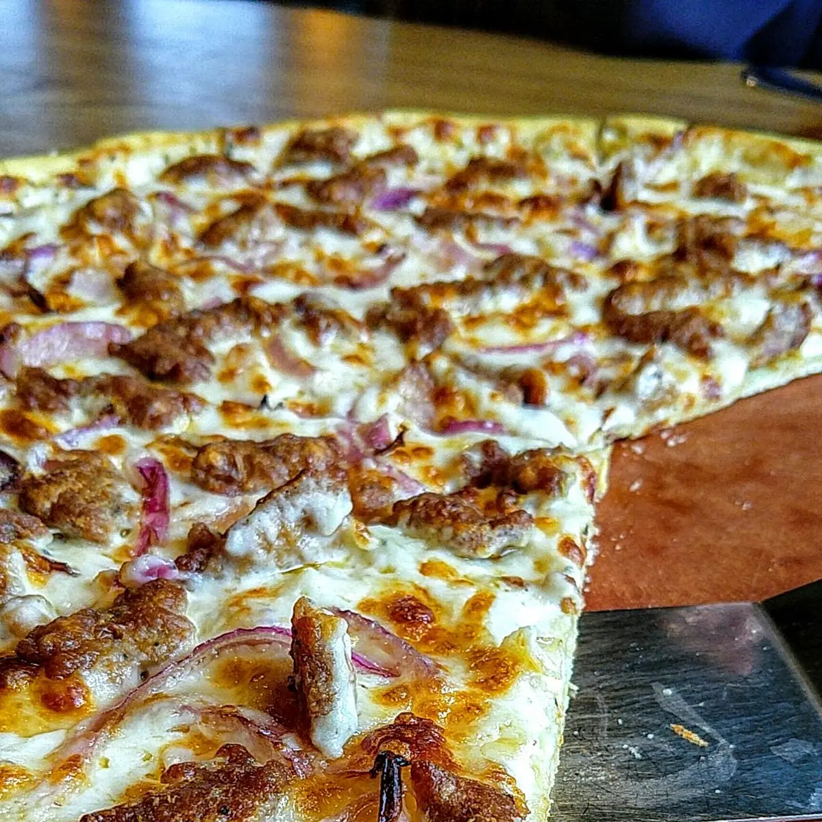 Thin Crust Sausage and Onion