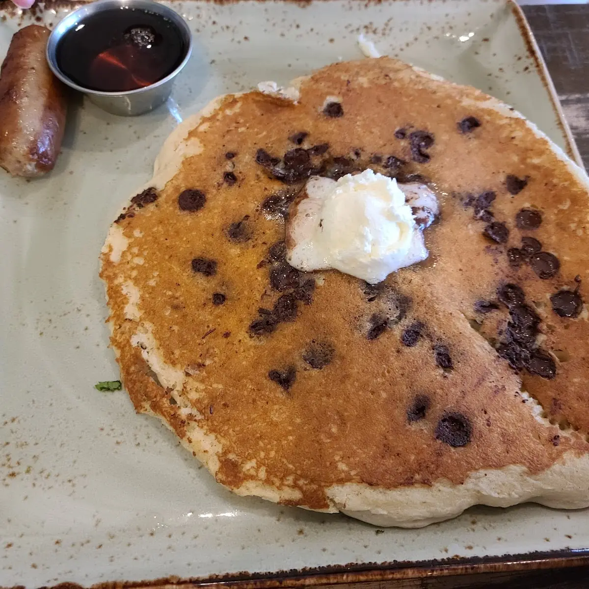 Blueberry Pancakes and Bacon Breakfast