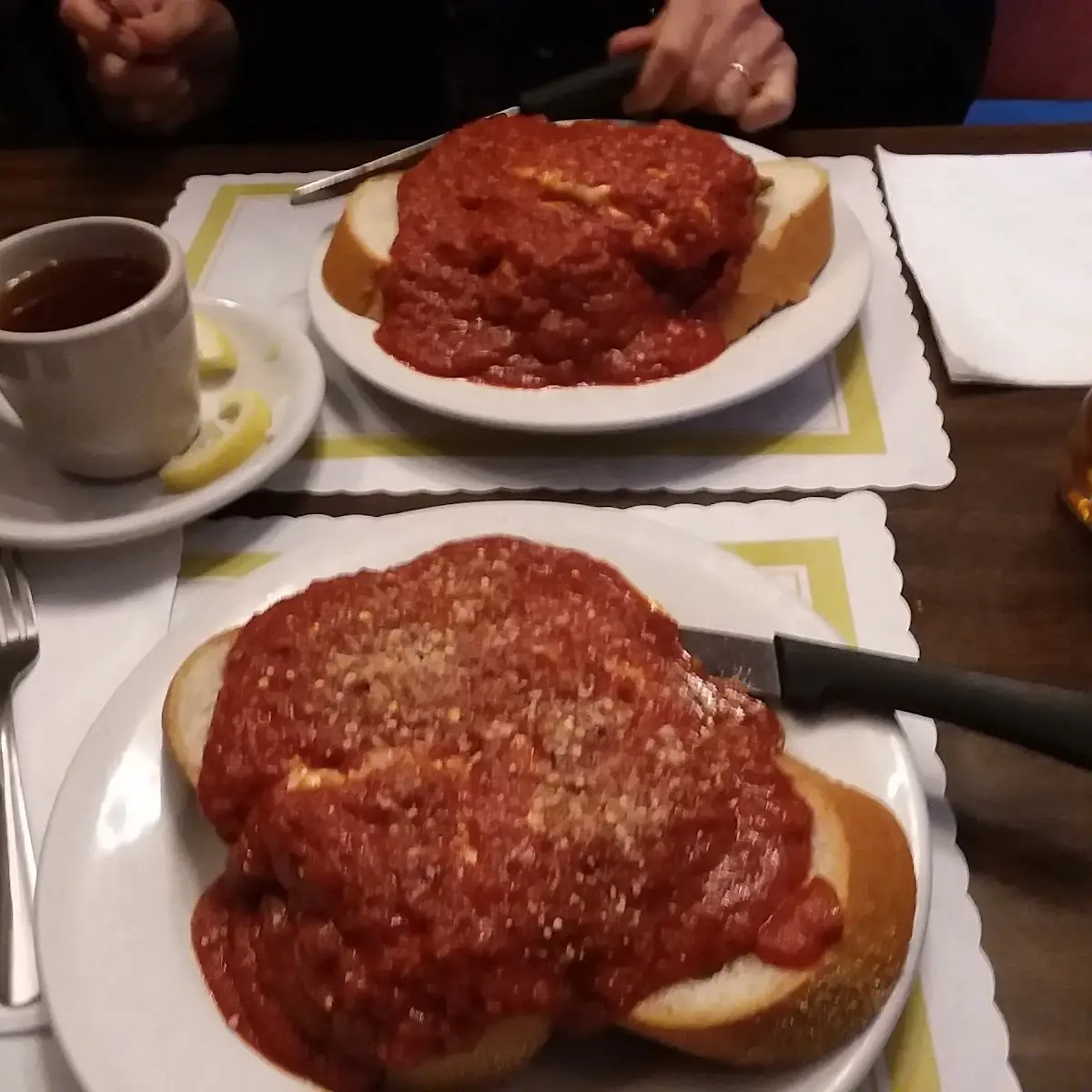 Hot Veal Parmesan and Eggplant Parmesan